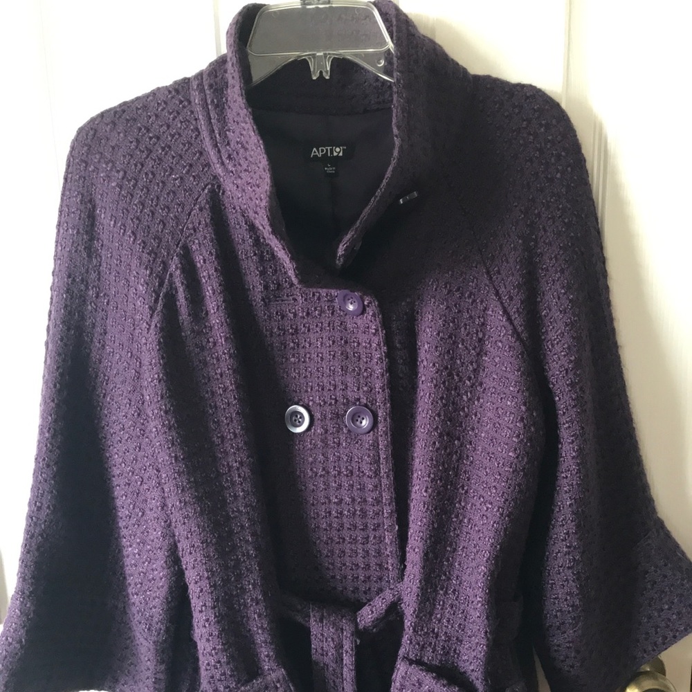 Double Breasted dark purple coat